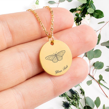 Butterfly Necklace, Your Name Necklace, Minimalist Necklace, Personalized Gift, Silver Necklace, Gift For Him Her