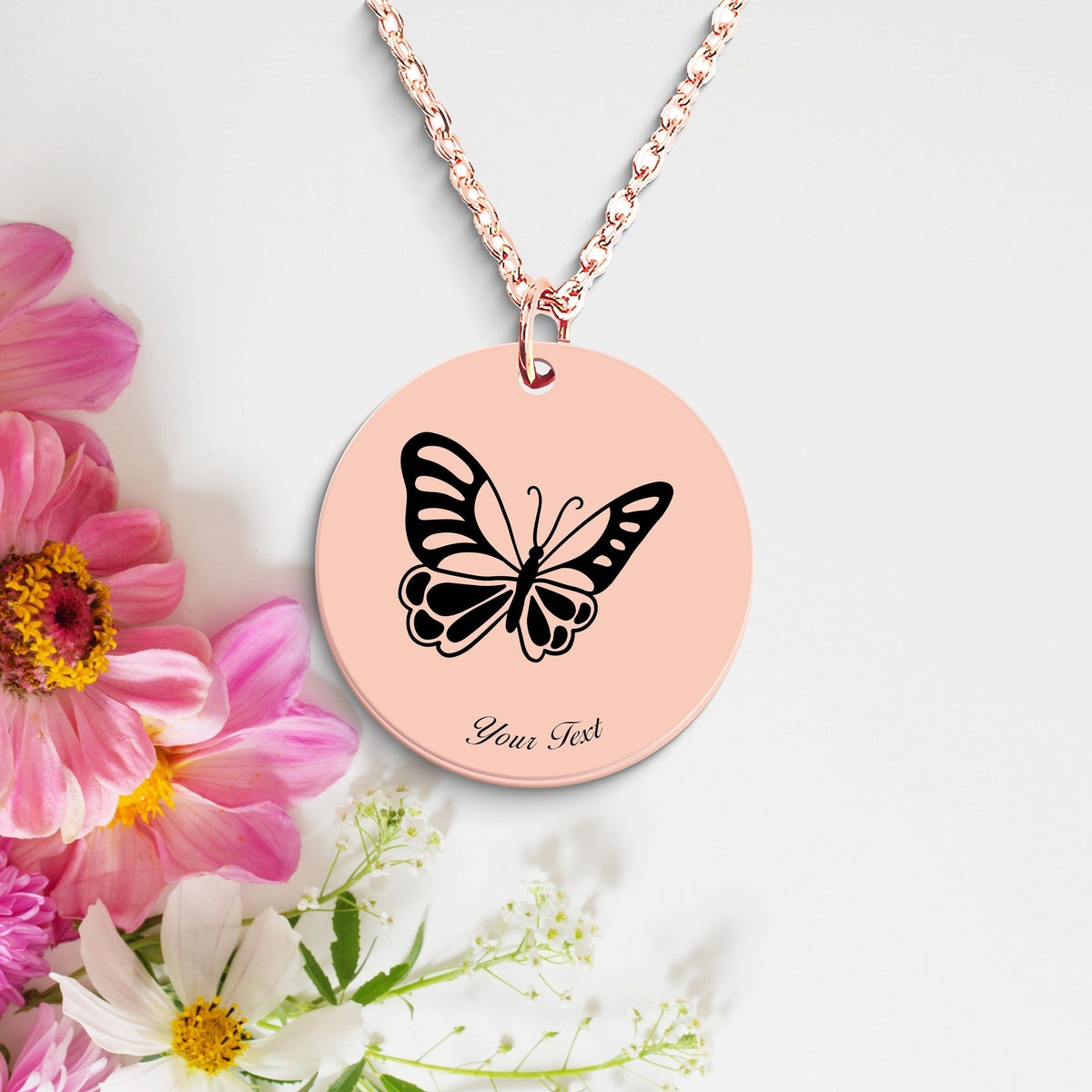Butterfly Necklace, Your Name Necklace, Minimalist Necklace, Personalized Gift, Silver Necklace, Gift For Him Her
