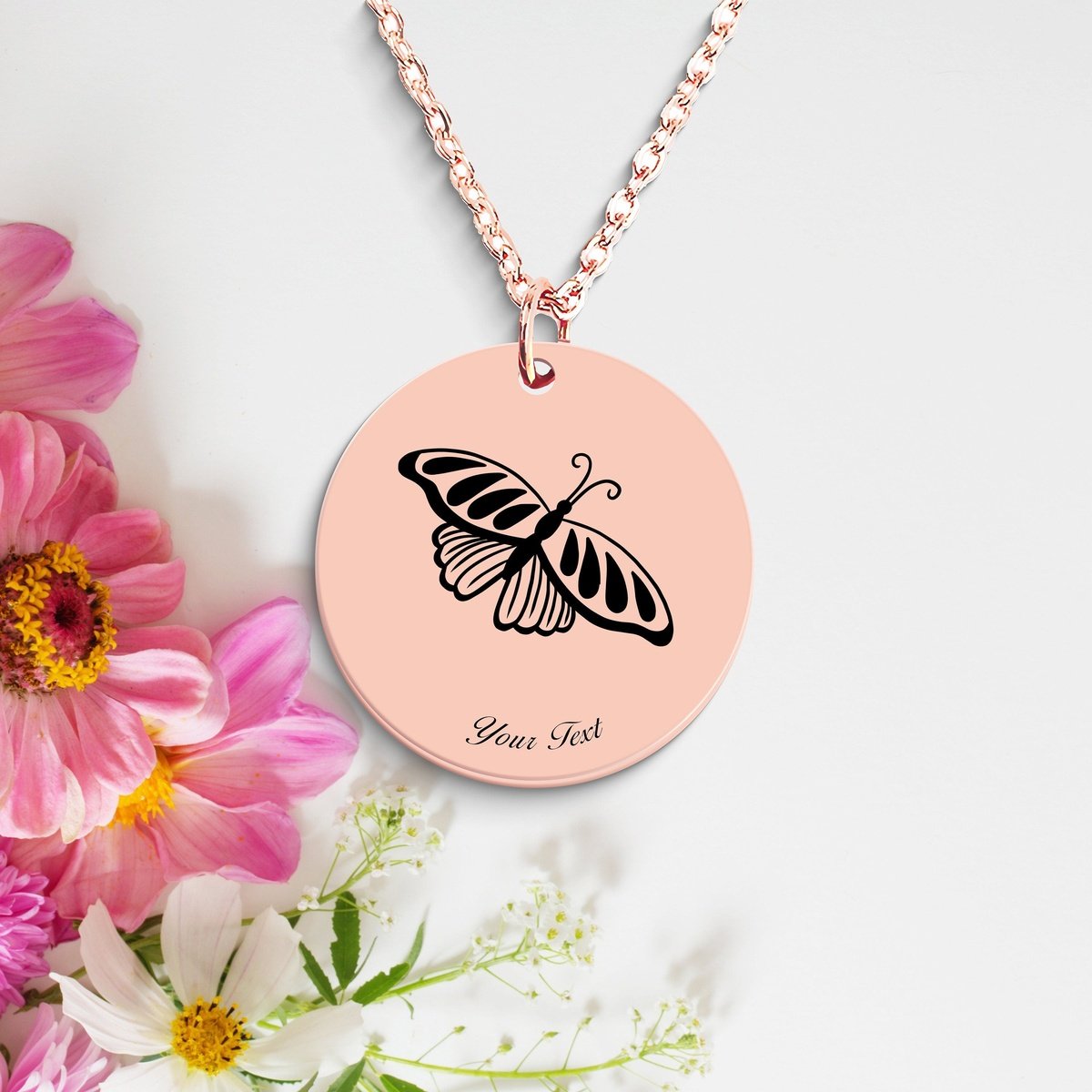 Butterfly Necklace, Your Name Necklace, Minimalist Necklace, Personalized Gift, Silver Necklace, Gift For Him Her