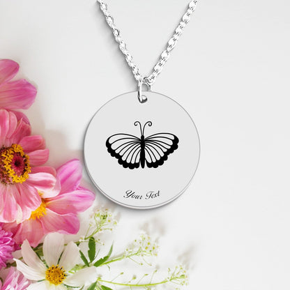 Butterfly Necklace, Your Name Necklace, Minimalist Necklace, Personalized Gift, Silver Necklace, Gift For Him Her