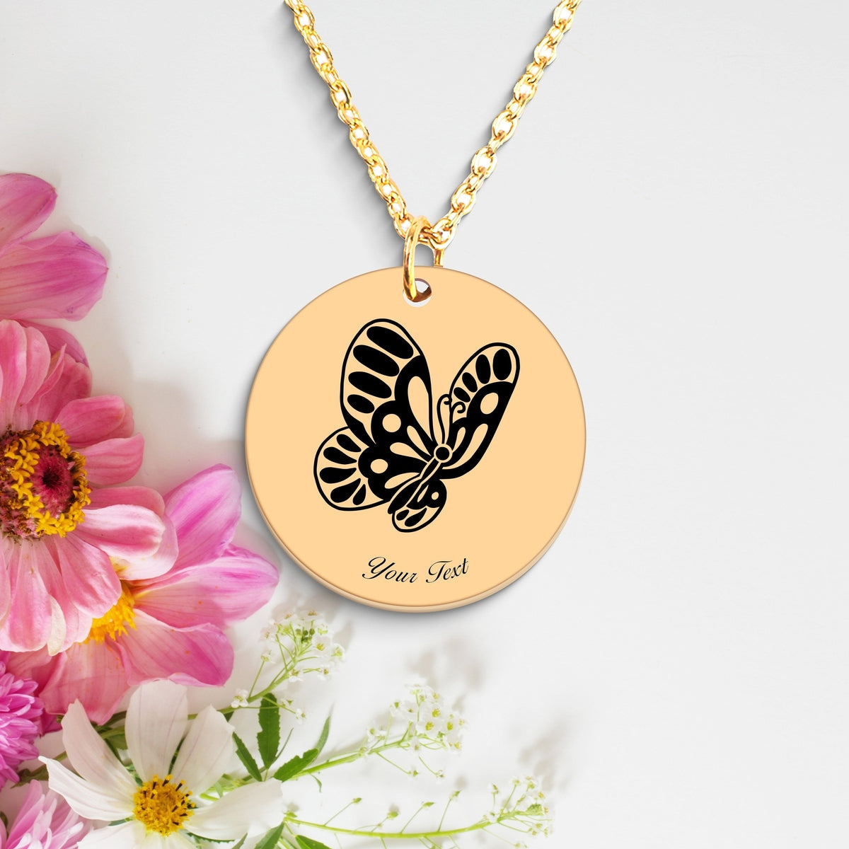 Butterfly Necklace, Your Name Necklace, Minimalist Necklace, Personalized Gift, Silver Necklace, Gift For Him Her