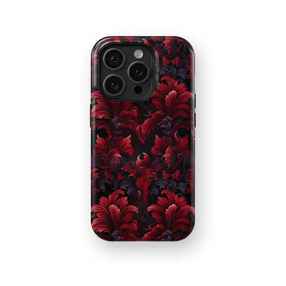 Carmine Canvas Painting with Red Floral Palette - iPhone Case-Tough Case-iPhone 15 Pro Max-Tousphone