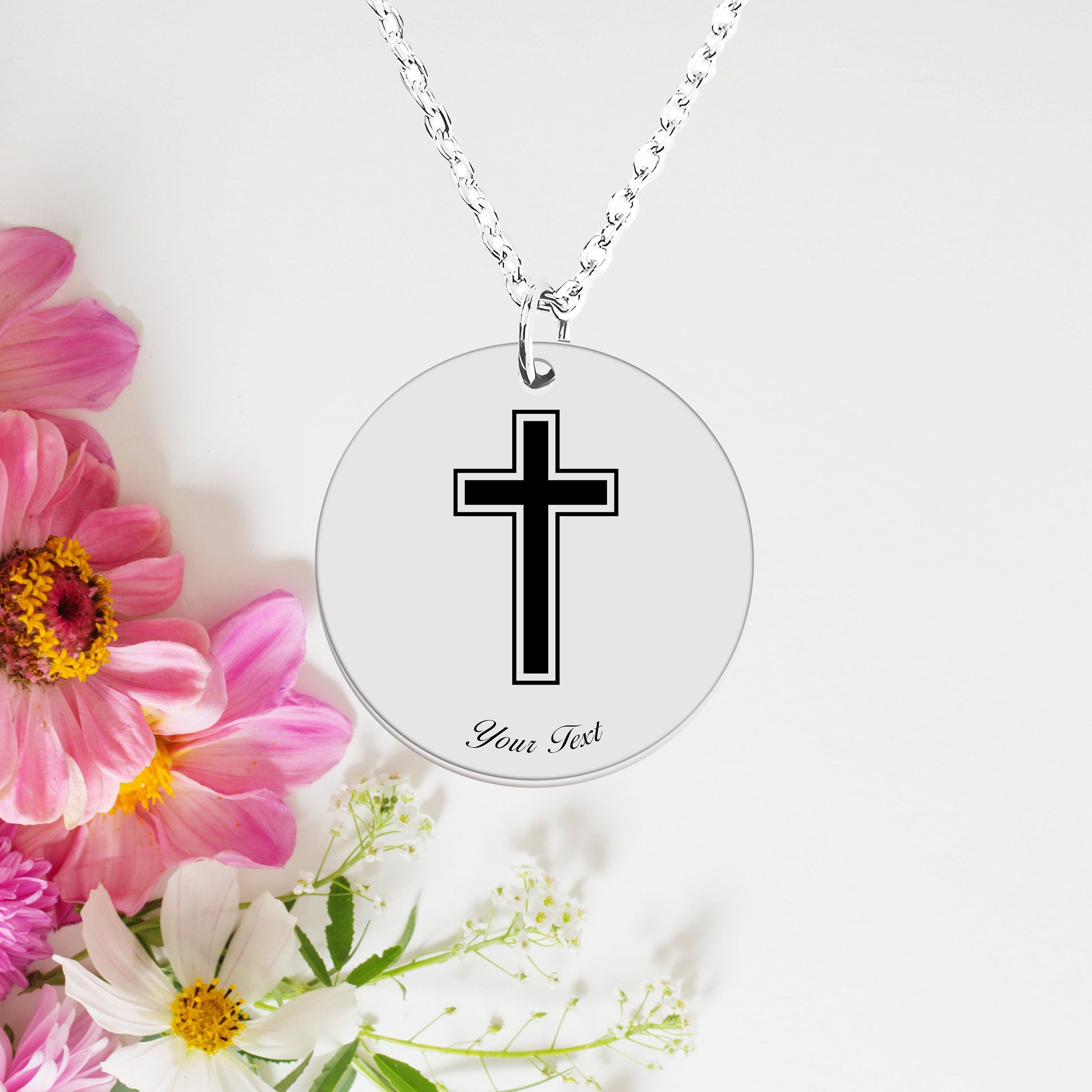 Christian Name Necklace, Your Name Necklace, Minimalist Necklace, Personalized Gift, Silver Necklace, Gift For Him Her