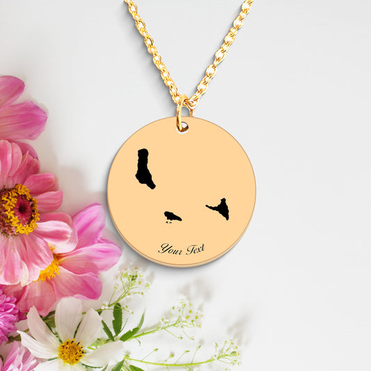 Comoros Country Map Necklace, Your Name Necklace, Minimalist Necklace, Personalized Gift, Silver Necklace, Gift For Him Her