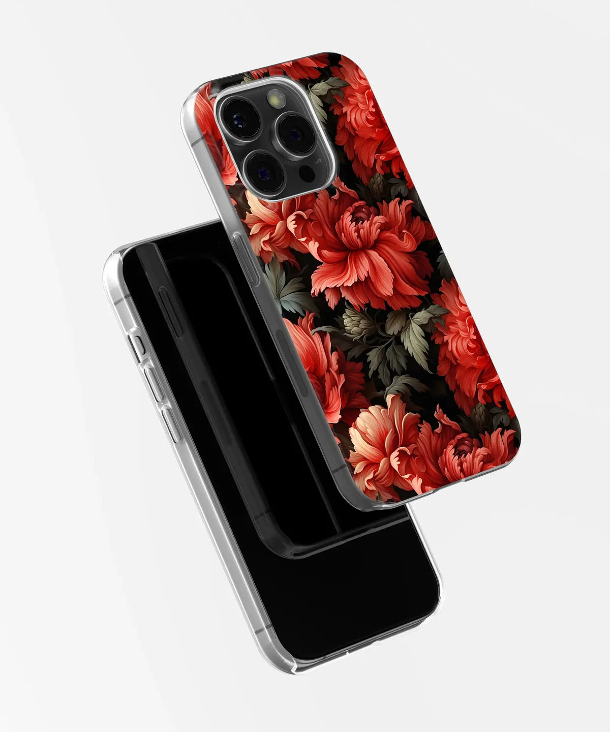 Crimson Blossoms A Red Floral Symphony - iPhone Case-Soft Case-iPhone 15 Pro Max-Tousphone