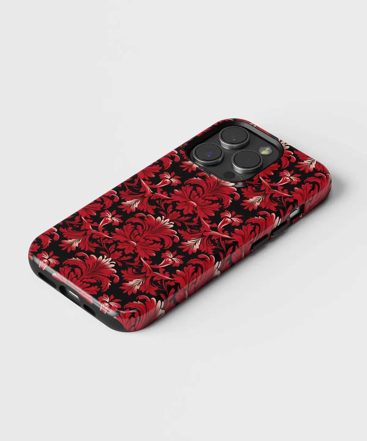 Crimson Cascade A Red Floral Symphony - iPhone Case-Tousphone