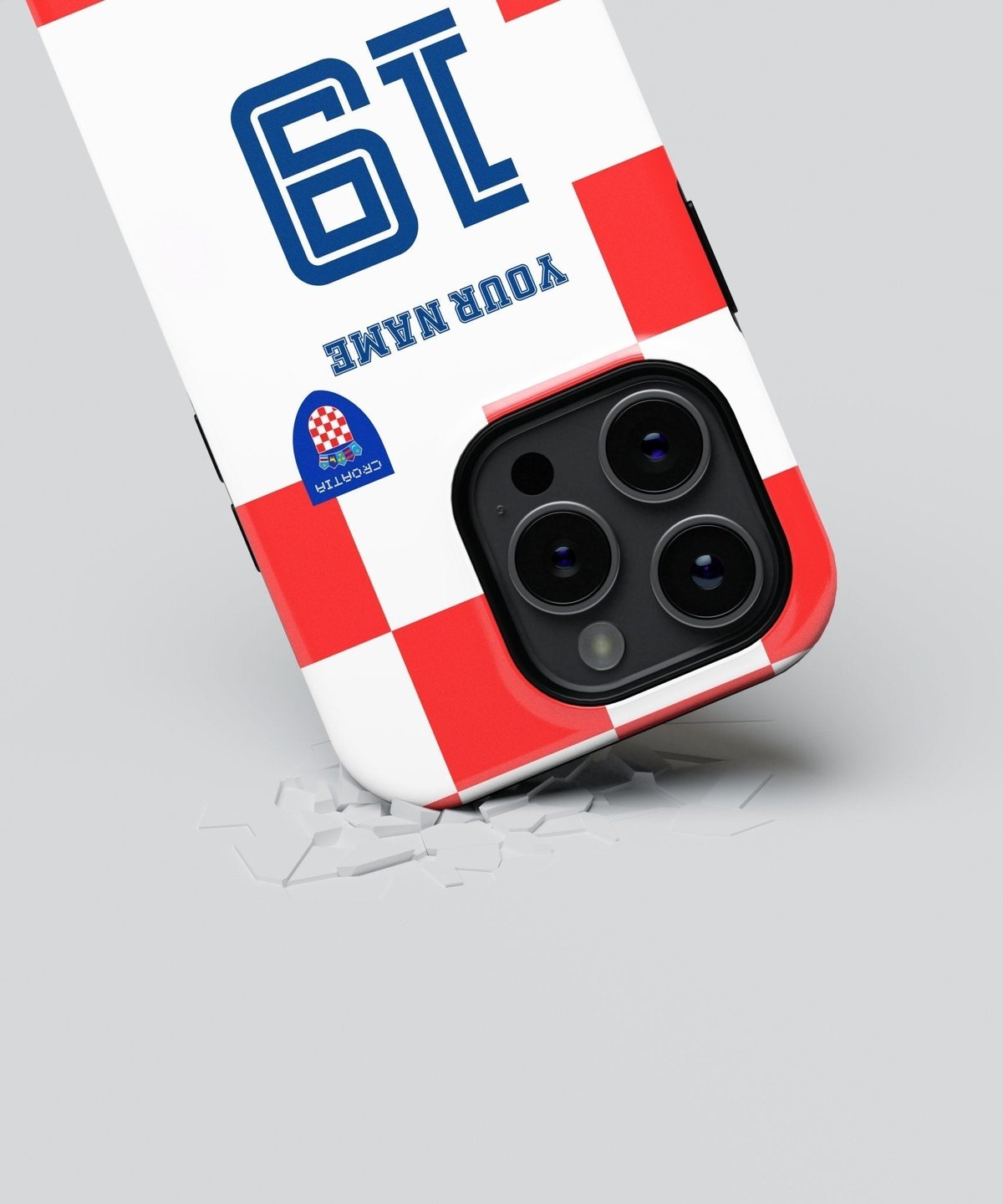 Croatia Color Football Fan - iPhone Case