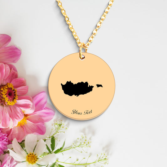 Cyprus Country Map Necklace, Your Name Necklace, Minimalist Necklace, Personalized Gift, Silver Necklace, Gift For Him Her