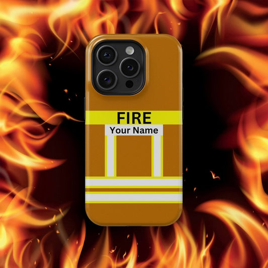 Firefighter Orange Personalizable - iPhone Case