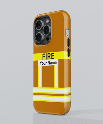 Firefighter Orange Personalizable - iPhone Case