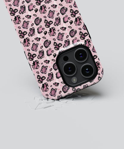 Glimmering Pink Leopard Shadows - iPhone Case