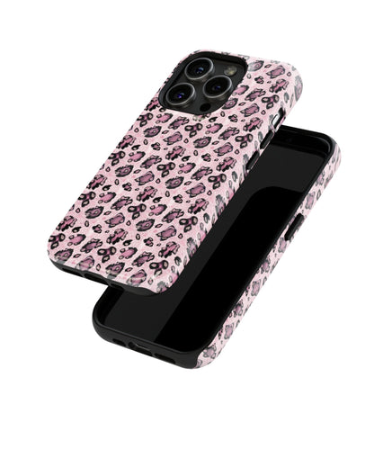 Glimmering Pink Leopard Shadows - iPhone Case