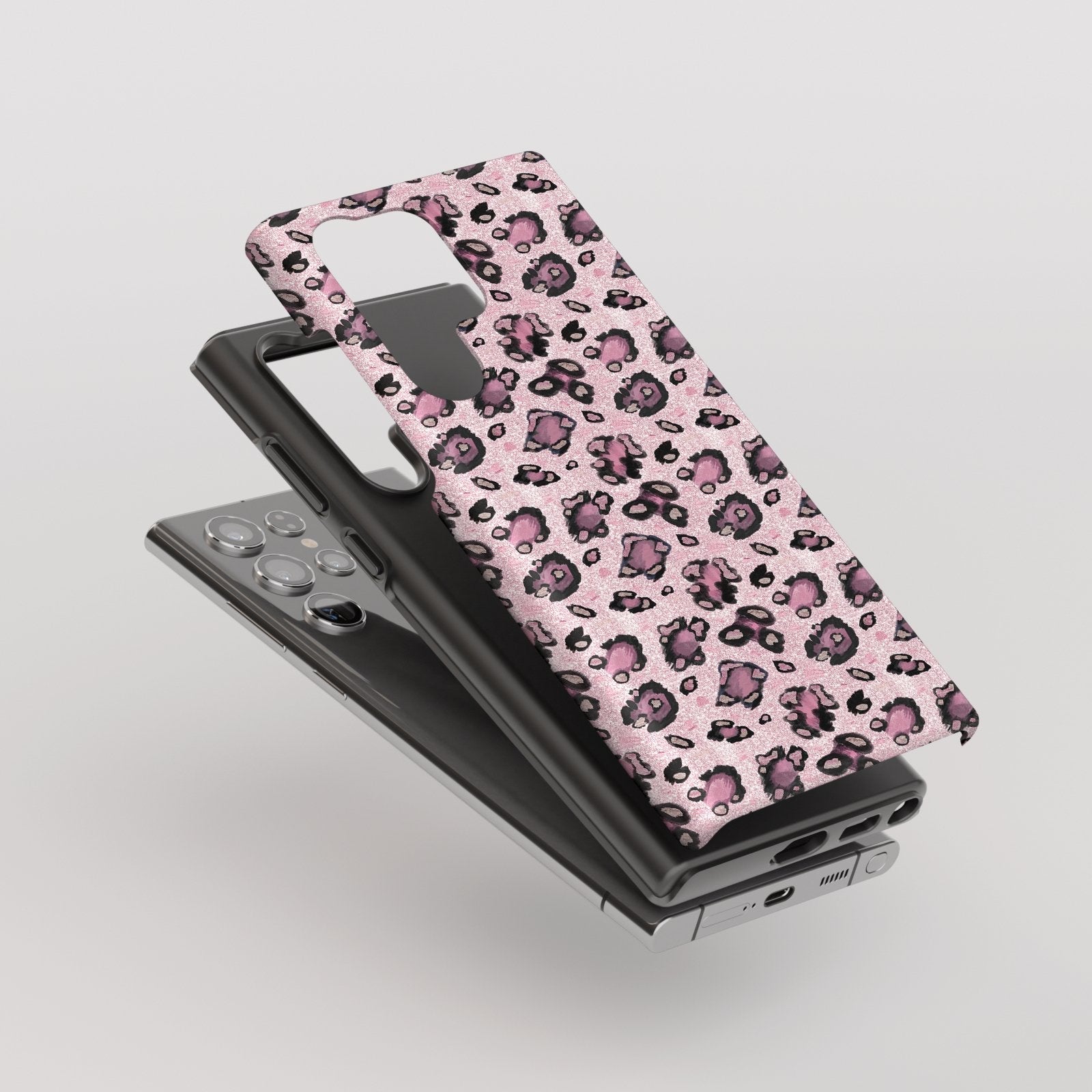 Glimmering Pink Leopard Shadows - Samsung Case