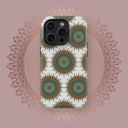 Harmonic Mandalic Whirls - iPhone Case