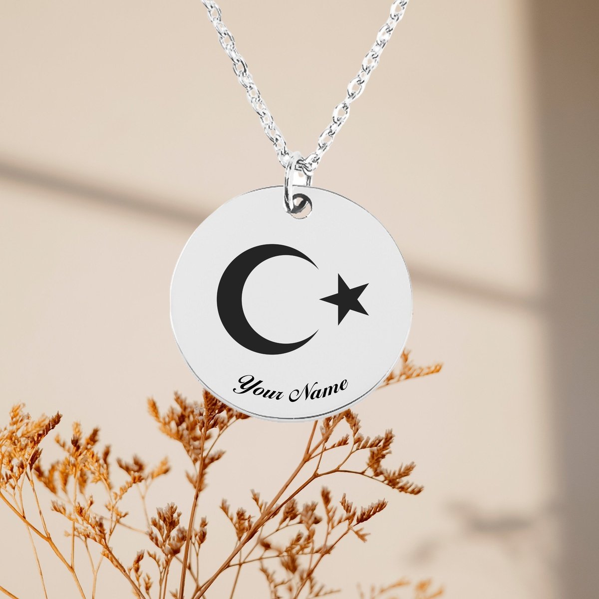 Turkiye Turkey National Emblem Necklace, Country Necklace, Minimalist Necklace, Personalized Gift, Silver Necklace, Gift For Him Her