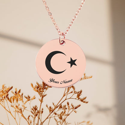 Turkiye Turkey National Emblem Necklace, Country Necklace, Minimalist Necklace, Personalized Gift, Silver Necklace, Gift For Him Her