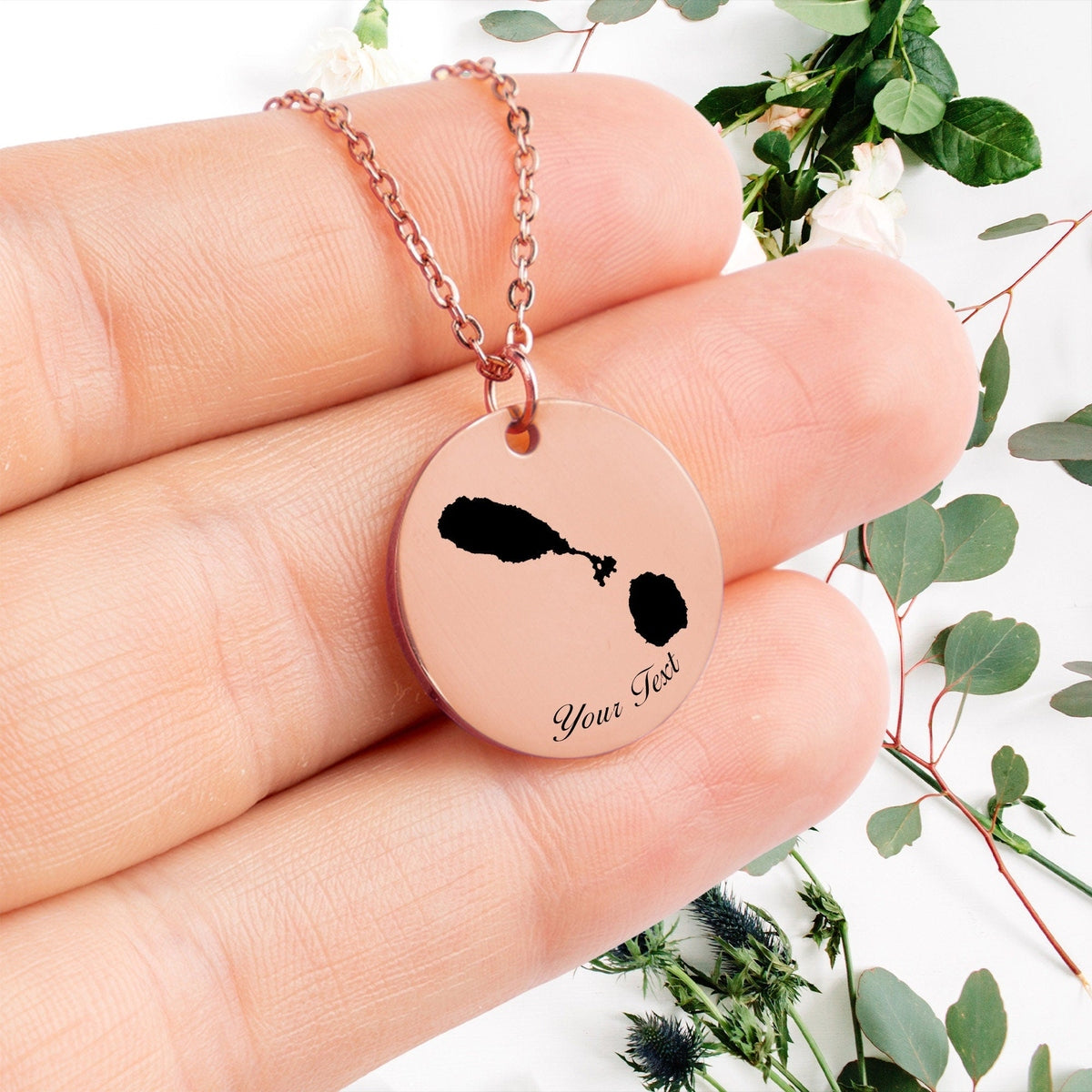 Saint Kitts and Nervis Country Map Necklace, Your Name Necklace, Minimalist Necklace, Personalized Gift, Silver Necklace, Gift For Him Her