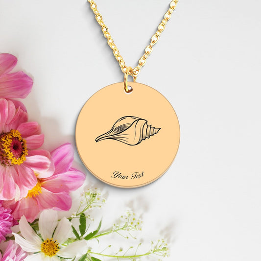 Seashell Necklace, Your Name Necklace, Minimalist Necklace, Personalized Gift, Silver Necklace, Valentines Day Gift, For Her