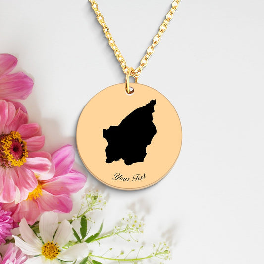 San Marino Country Map Necklace, Your Name Necklace, Minimalist Necklace, Personalized Gift, Silver Necklace, Gift For Him Her