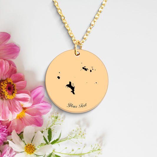 Seychelles Country Map Necklace, Your Name Necklace, Minimalist Necklace, Personalized Gift, Silver Necklace, Gift For Him Her