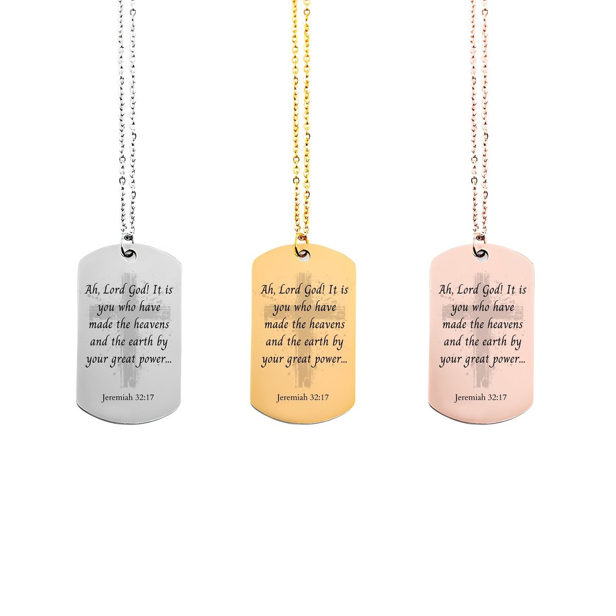 Jerehmiah Quote 14K Tag Necklace
