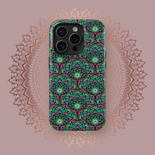 Kaleidoscopic Mandalic Patterns - iPhone Case