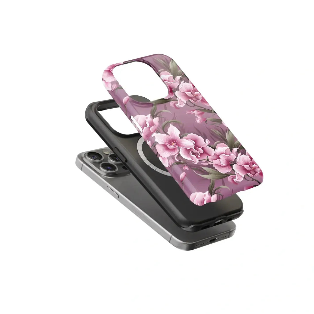 Pink Orchid Garden - iPhone Case