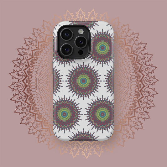 Radiant Mandalic Circles - iPhone Case