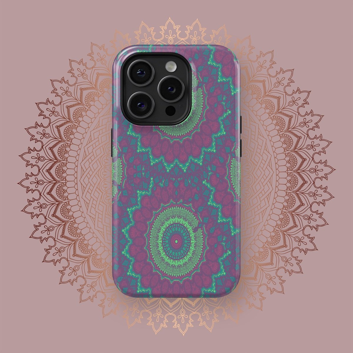 Radiant Yantra Circles - iPhone Case