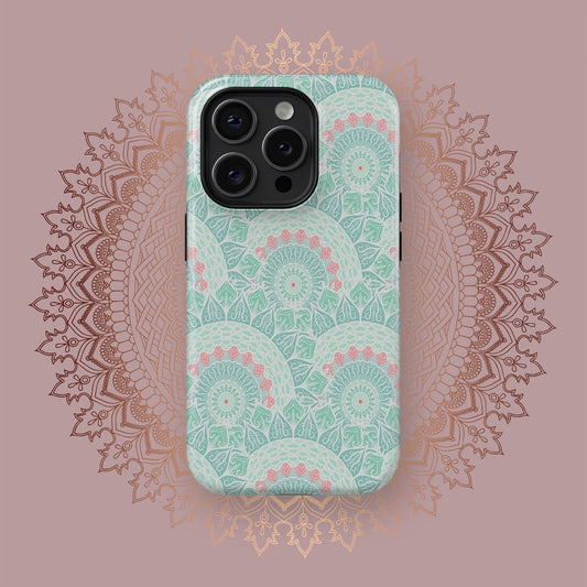 Radiant Yantra Whirls - iPhone Case